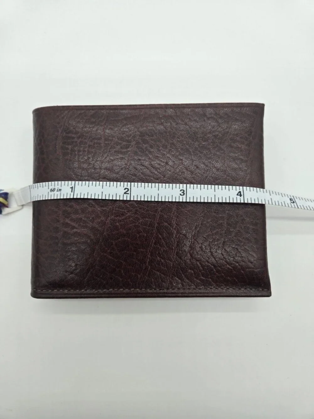 Vintage Amity Brown Pebbled Cowhide Leather Bifold Wallet NOS